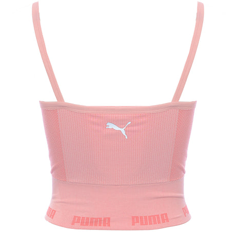 Puma Training Evoknit Seamless Light Support Sports Bra In Soft Pink