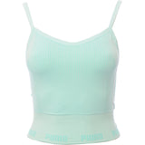Puma Training Evoknit Seamless Sports Bra In Aqua
