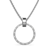Boxed Orbit Earrings, Bracelet & Necklace Set with SWAROVSKI® Crystal in White Gold
