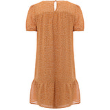 Wednesday'S Girl Mini Smock Dress With Peplum Hem In Polka Dot