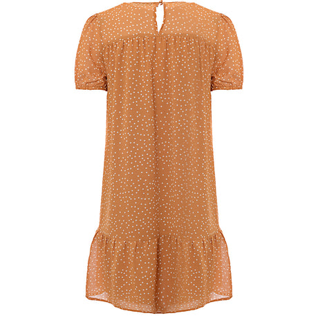 Wednesday'S Girl Mini Smock Dress With Peplum Hem In Polka Dot