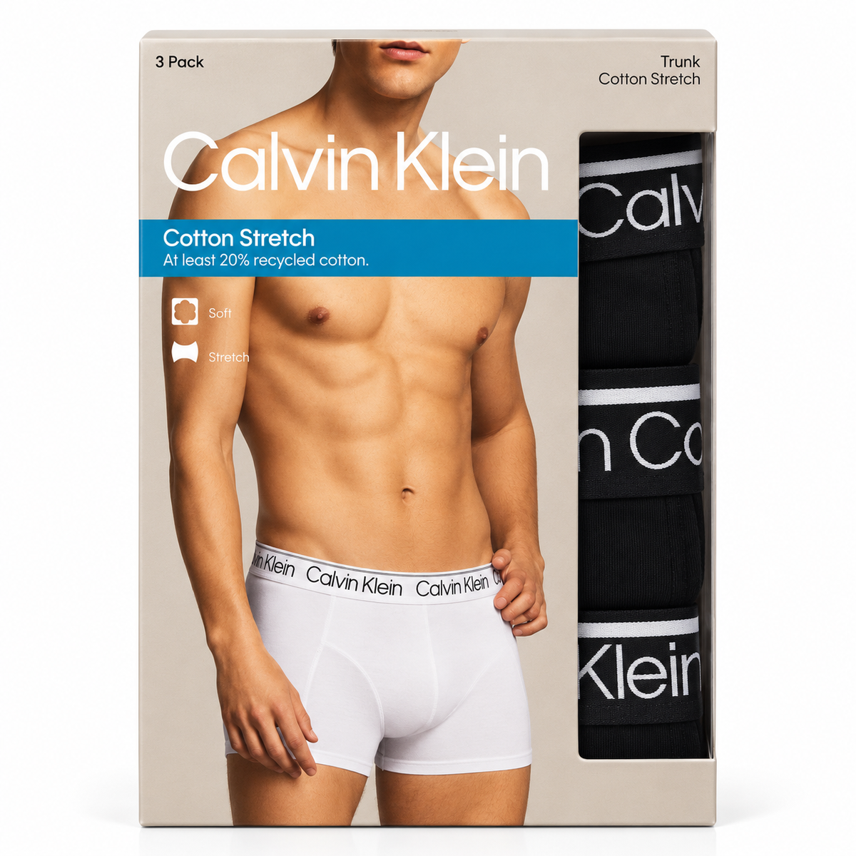 Calvin Klein Underwear Men's 3-Pack Trunk - Black