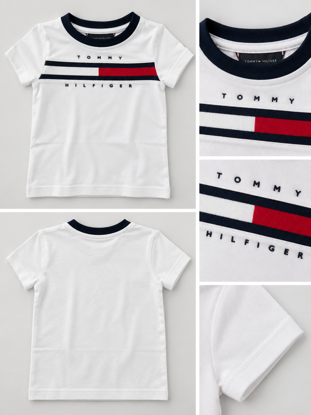 Tommy Hilfiger Boys Short Sleeves Tino Core Tee - Optic White - 6-9m