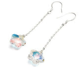Solid 925 Sterling Silver Star Blush Dangle Earrings Embellished with SWAROVSKI¬¨√Ü Crystals