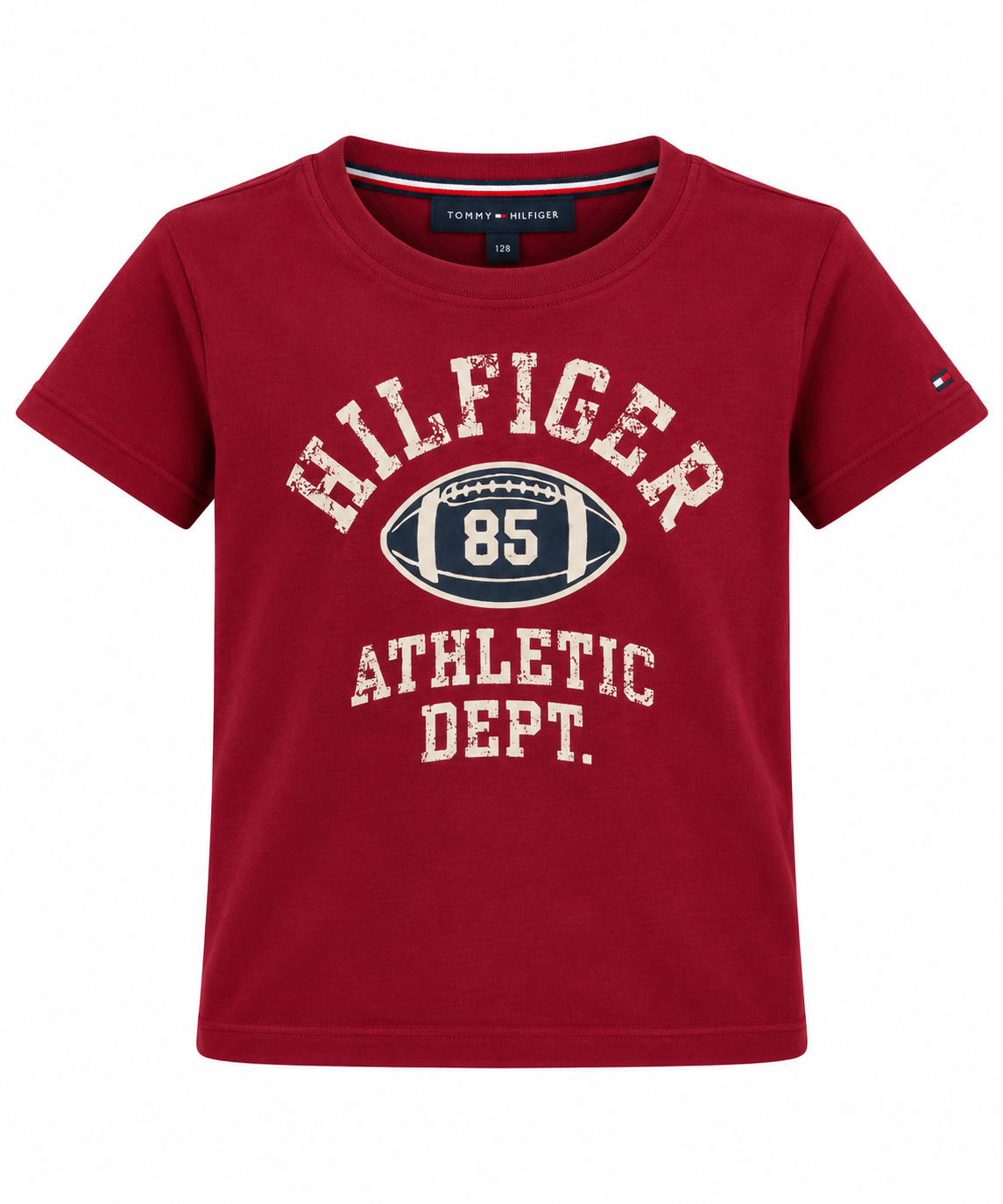 Tommy Hilfiger  Boys Short Sleeves Football Tee - Rouge