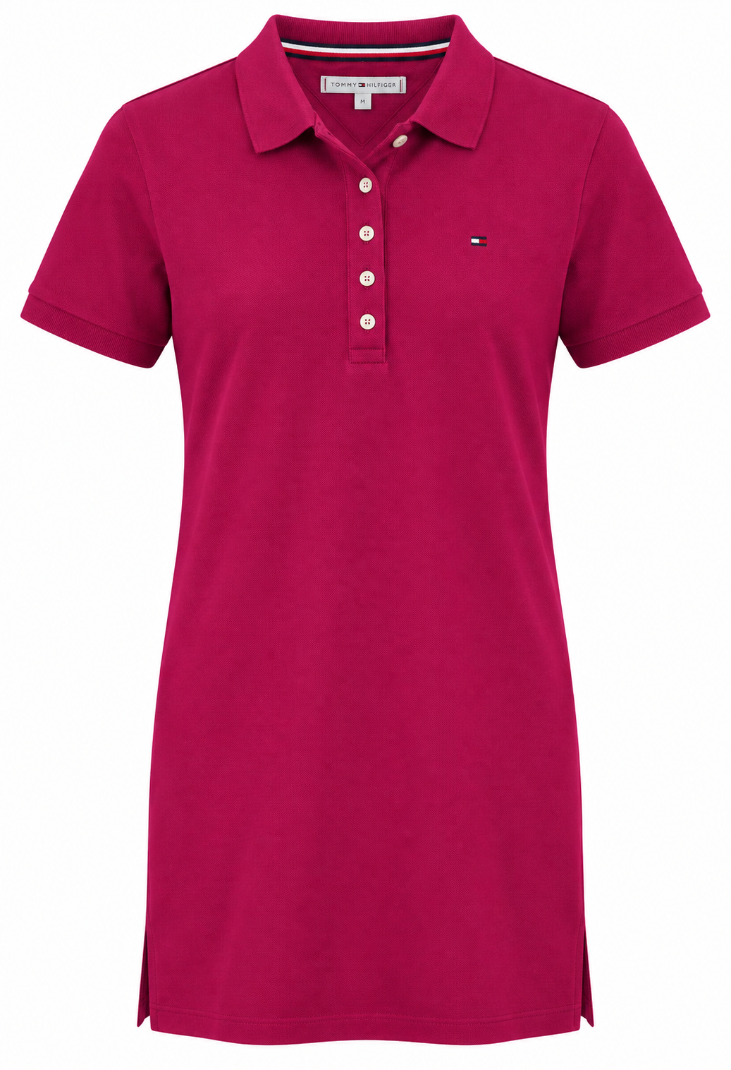 Tommy Hilfiger Women's Short Polo Short Sleeves Dress - Italian Wine