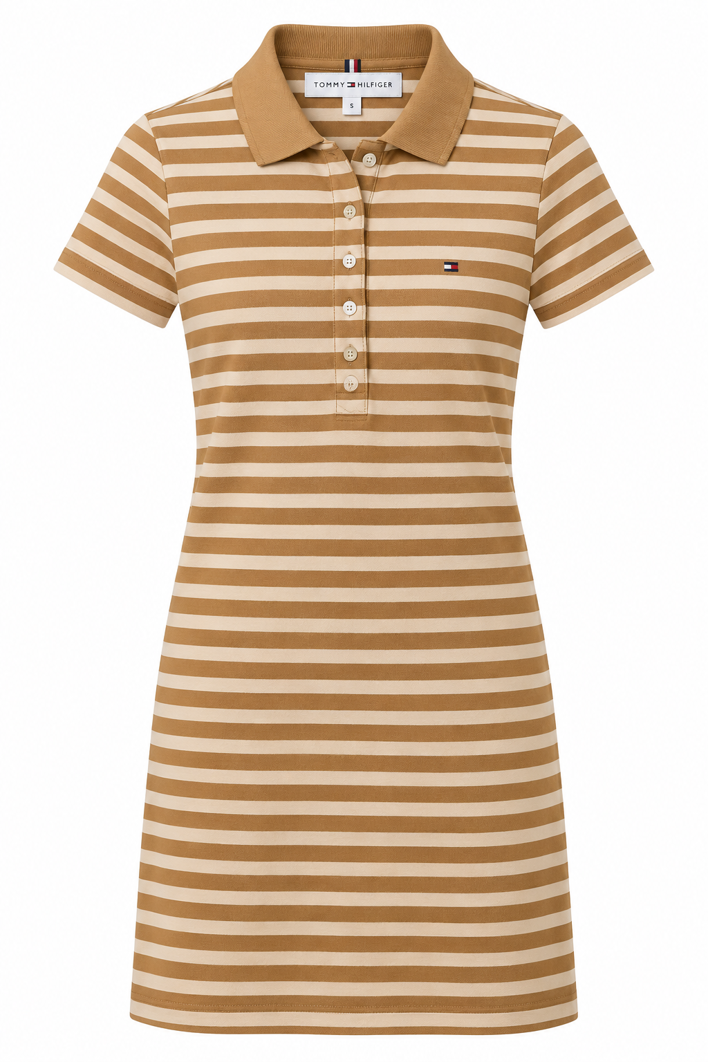 Tommy Hilfiger Women's Short Sleeve Polo Dress-stripe