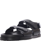 Kaltur Dad Sandal In Black Leather