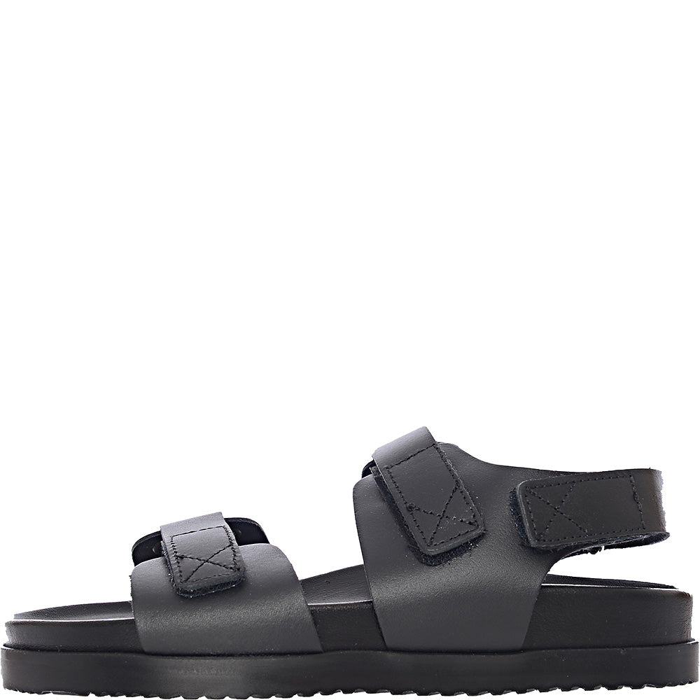 Kaltur Dad Sandal In Black Leather
