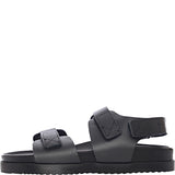 Kaltur Dad Sandal In Black Leather