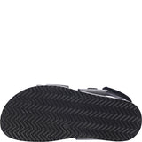 Kaltur Dad Sandal In Black Leather