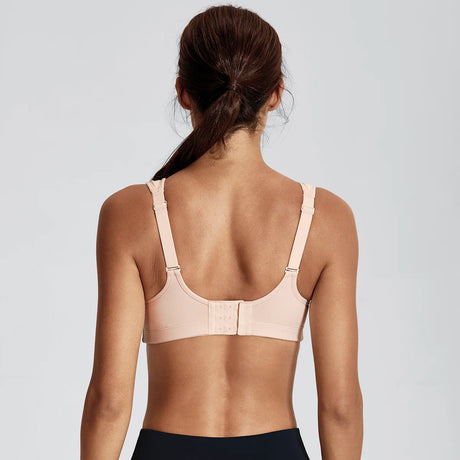 High Impact Workout Bra with Removable Cups - Nude