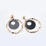 Bullion Gold Duo Loop Dangle Earrings