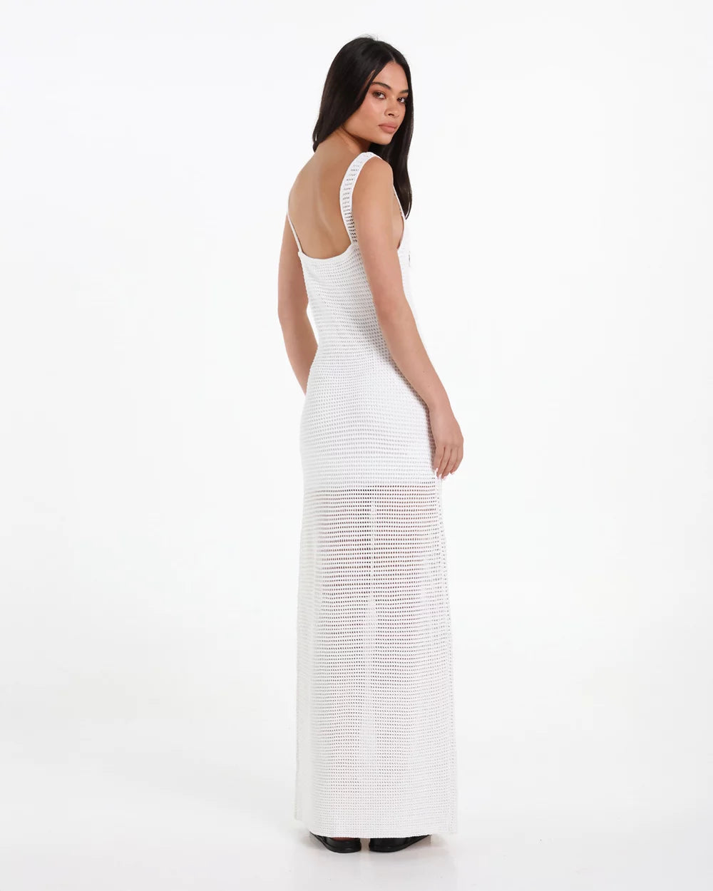 Lost In Lunar Natanya Knit Dress - White