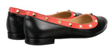 Bosccolo Womens Ballerina - Black / Coral