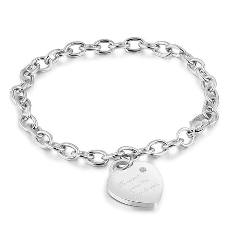 Bullion Gold Forever You'Re My Lover Bracelet White Gold