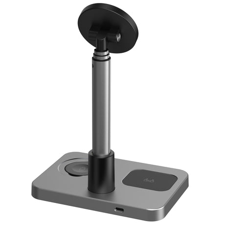 TODO 3 in 1 Wireless Phone Charger 15W Fast Charge Earphone Watch Magnetic Charge Telescopic Stand