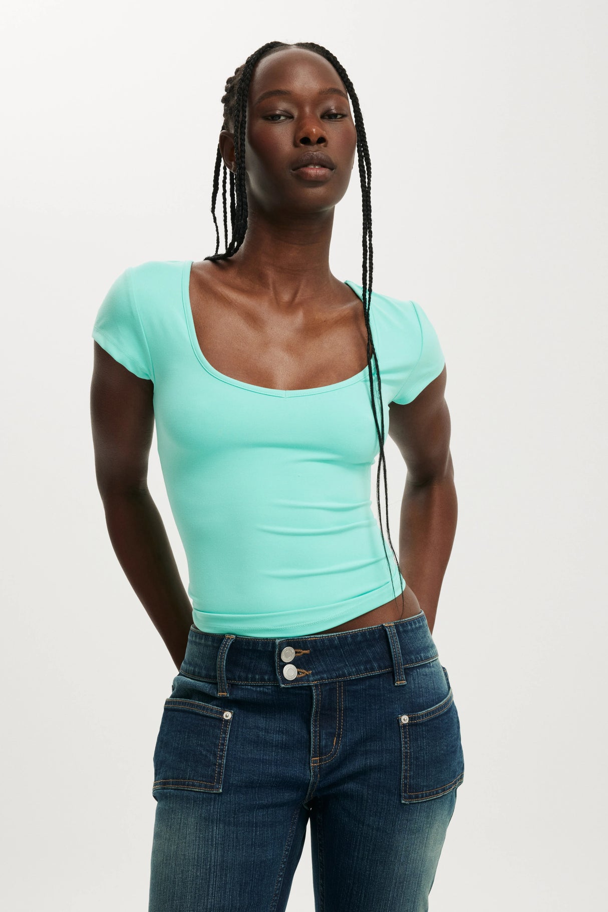 Cotton On Women's Hold Me Short Sleeve - Lagoon
