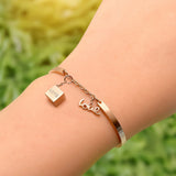 Bullion Gold Cubic Love Charm Bracelet