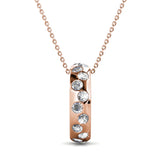 Krystal Couture Ecliptic Pendant Necklace in Rose Gold Adorned with SWAROVSKI Crystals