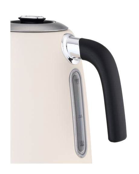 TODO 1.7L Stainless Steel Cordless Kettle Keep Warm Electric Led Water Jug - Cream