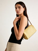 Premium Pebbled Calfskin Cylinder Bag - Yellow