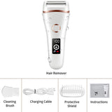 Lady Shaver Hair Remover Women Waterproof IPX6 Stainless Steel Blade USB Charge