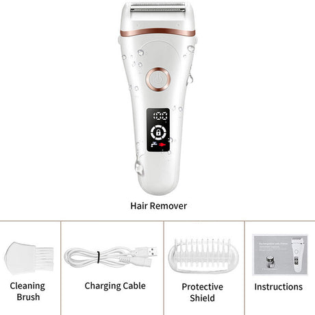 Lady Shaver Hair Remover Women Waterproof IPX6 Stainless Steel Blade USB Charge