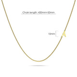 Bullion Gold Bold Alphabet Letter Initial Charm Necklace in Gold Tone