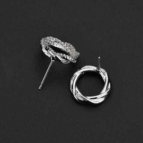 Boxed Cinderella Earrings and Bracelet Set in White Gold