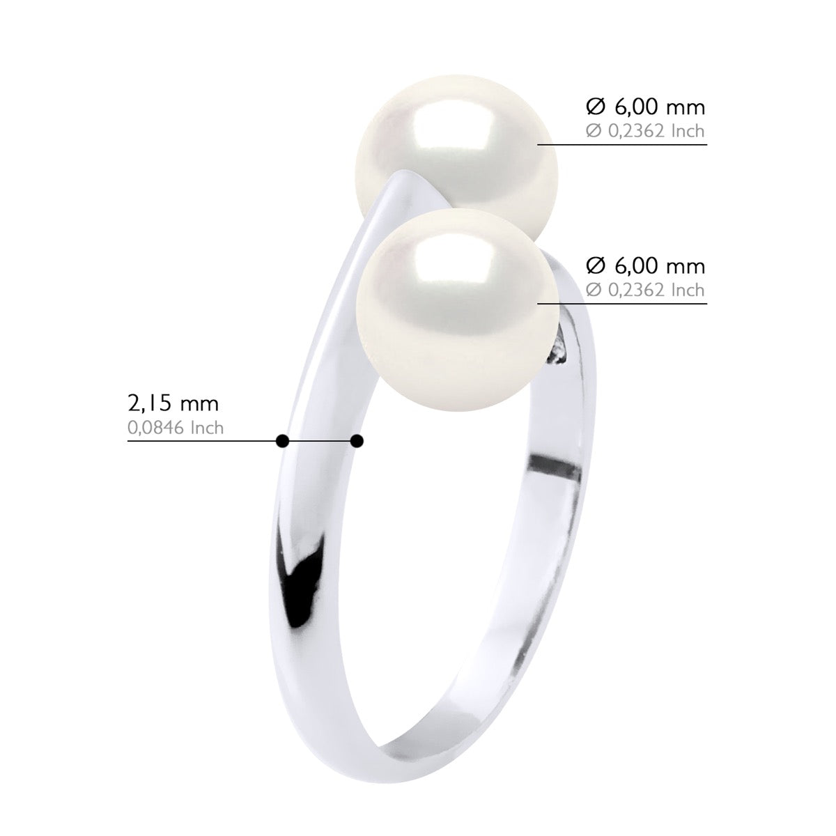 Ring You & Me - Natural White - Longueur 42 cm