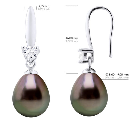 Earrings Silver 925 & Cubic Zirconia - Longueur 18 cm