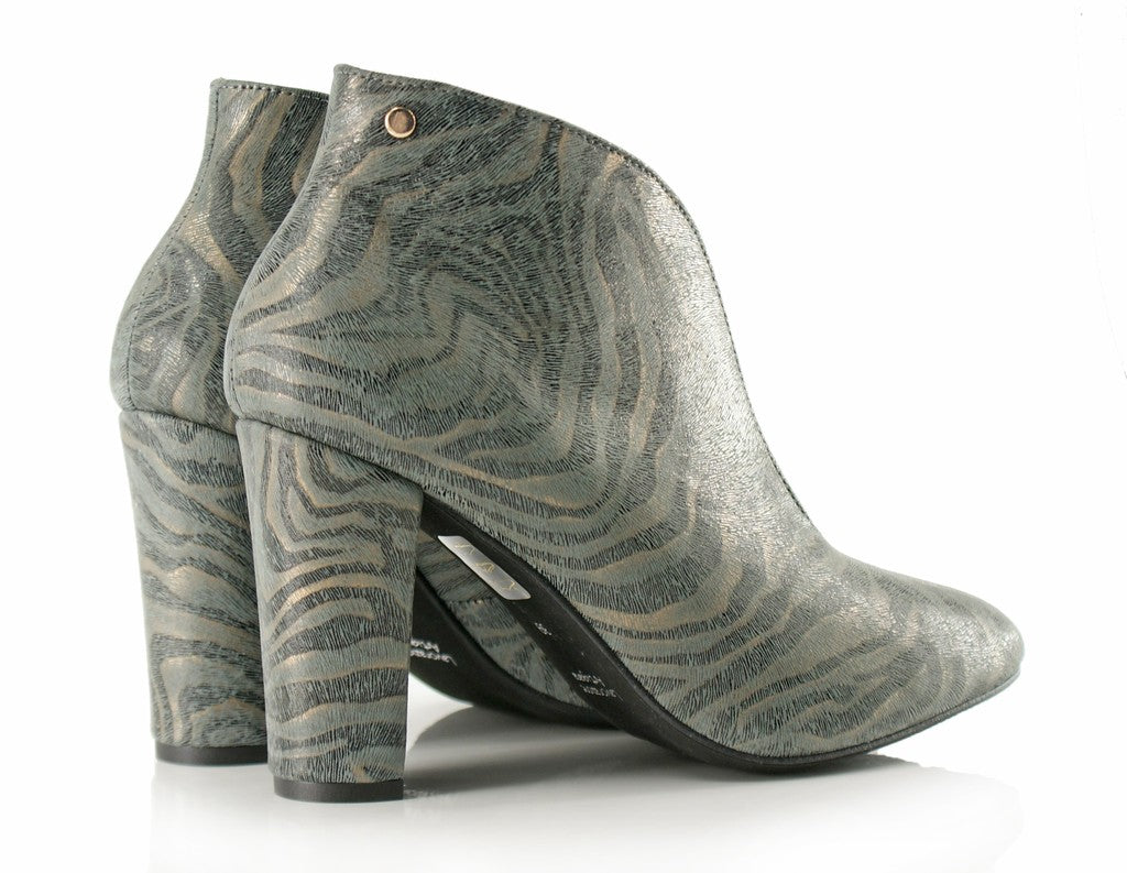 Bosccolo Womens Heel Boots Zebra - Grey