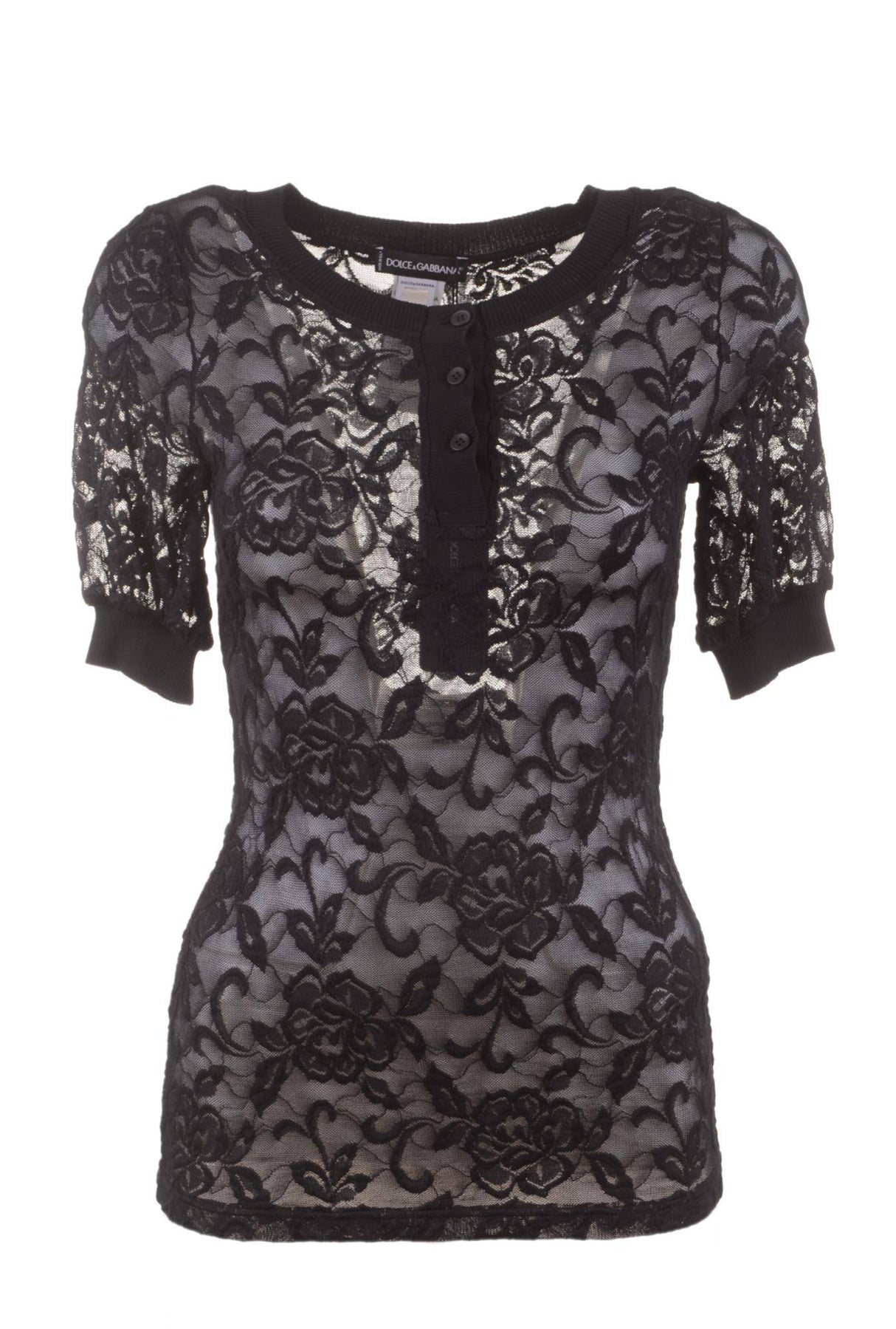 Dolce & Gabbana Women Laced Short Sleeves Shirt