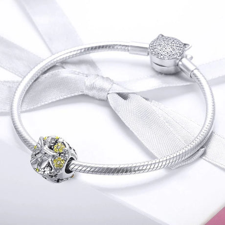 Solid 925 Sterling Silver Flower Fairy Pandora Inspired Charm