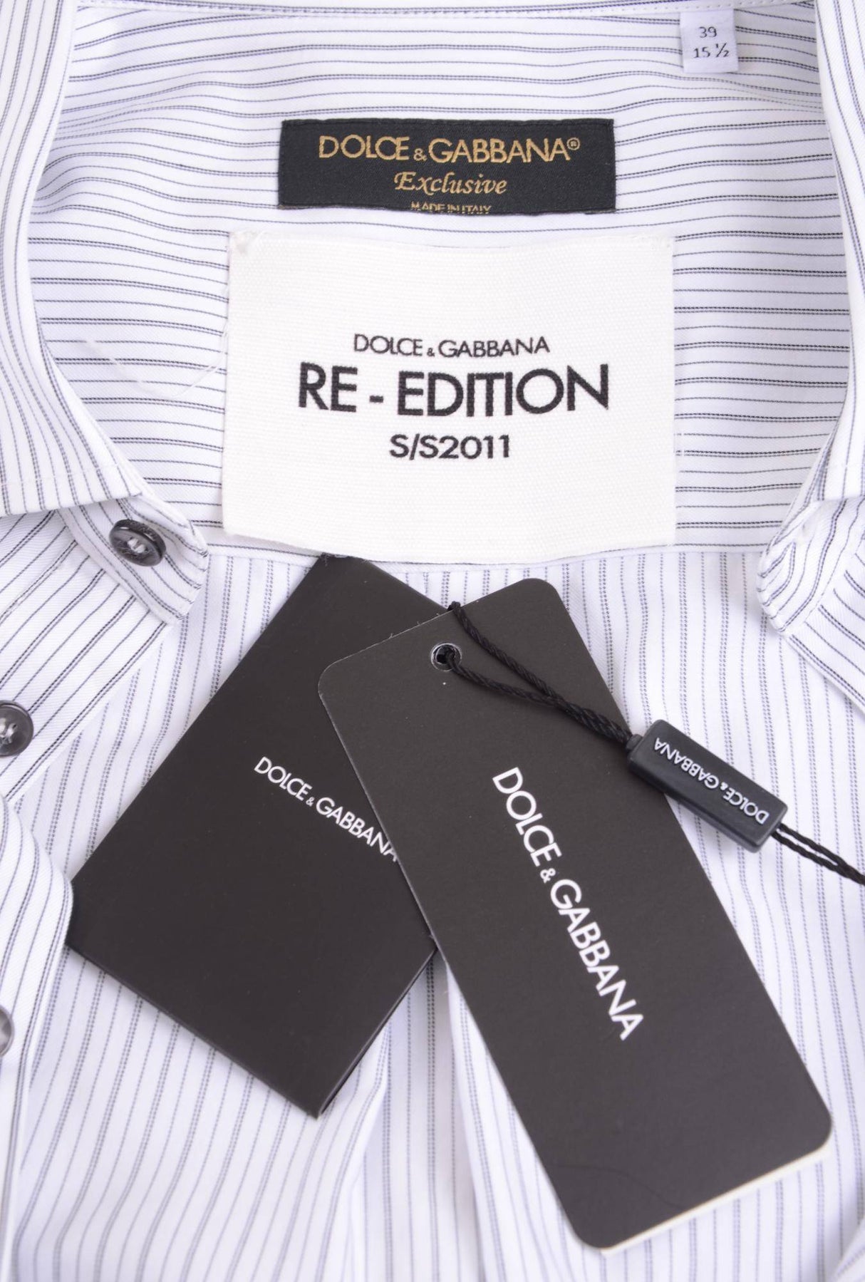 Dolce & Gabbana Men Exclusive Long Sleeve Stripes Shirt