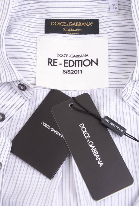 Dolce & Gabbana Men Exclusive Long Sleeve Stripes Shirt