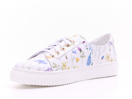 Bosccolo Womens Sneakers - White Flowers