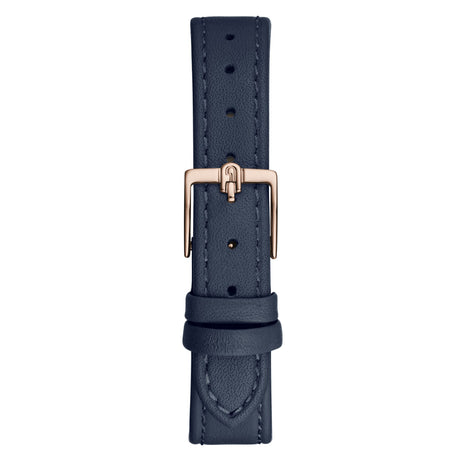 Furla Logo Links Crystal Rosegold Blue Leather