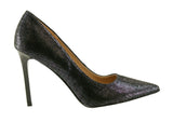 Bosccolo Womens Spike Heels Linen - Navy Blue
