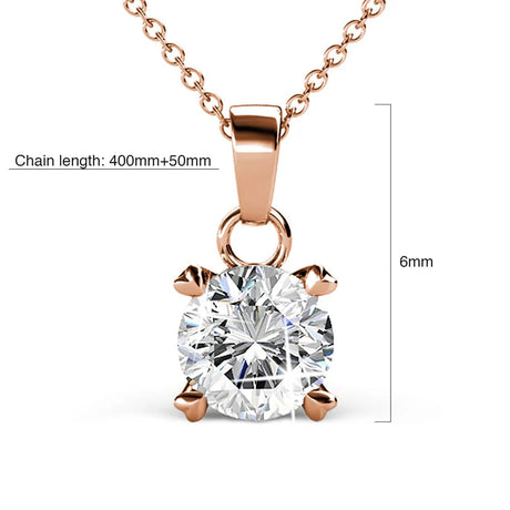 Krystal Couture Solitaire Pendant Necklace Embellished with SWAROVSKI Crystals