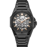 Christophe Duchamp Raidillon Skeleton - Black & Silver Dial & 316L Stainless Steel Strap