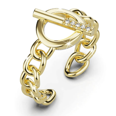 Adjustable Toggle Clasp Fashion Ring