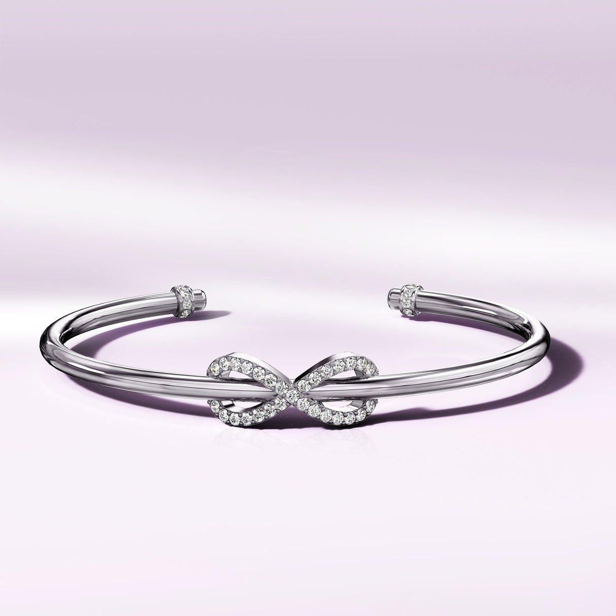Krystal Couture Infinity Knot Bangle Embellished with SWAROVSKI Crystals