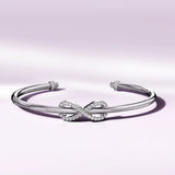 Krystal Couture Infinity Knot Bangle Embellished with SWAROVSKI Crystals