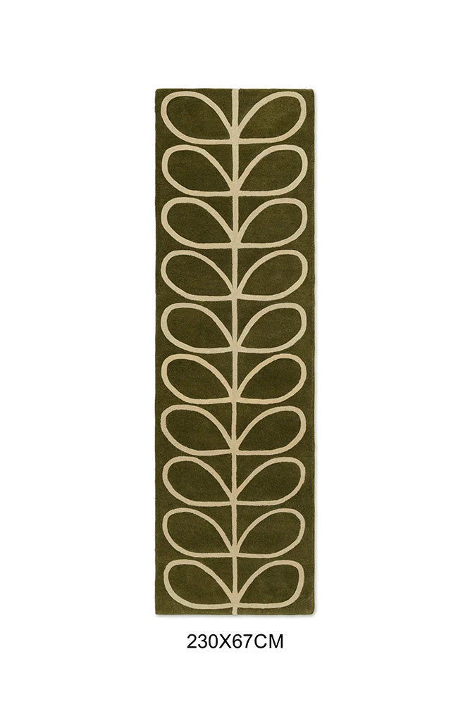 Orla Kiely Linear Stem Olive 060501 Rug