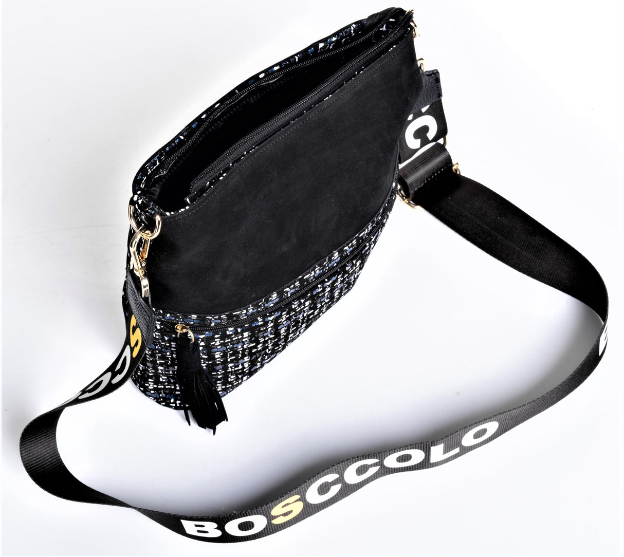 Bosccolo Flat Bag - Blue Tweed