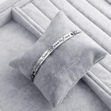 Bullion Gold Sisters Forever Inscriptions White Gold Bar Bracelet