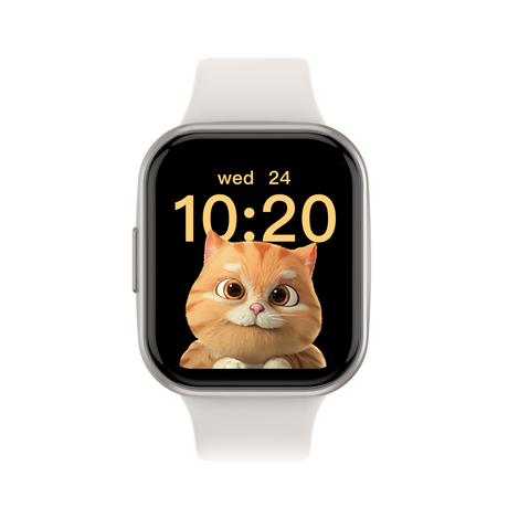 Bluetooth Smart Watch 1.83" Touch Screen Heart Rate BT 5.3 - Silver