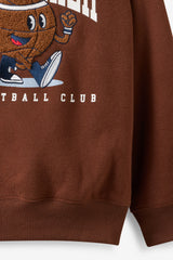 Cotton On Kids Boys Sammy Oversize Crew - Rocky Road/Playmaker Basketball Club